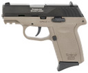SCCY Industries CPX2CBDEG3 CPX-2 Gen3 9mm Luger Caliber with 3.10 in Barrel, 10+1 Capacity, FDE Finish Picatinny Rail Frame, Serrated Black Nitride Stainless Steel Slide, Polymer Grip & No Manual Thumb Safety, Pistol