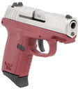 SCCY Industries CPX2TTCRG3 CPX-2 Gen3 9mm Luger Caliber with 3.10 in Barrel, 10+1 Capacity, Crimson Red Finish Picatinny Rail Frame, Serrated Stainless Steel Slide, Polymer Grip & No Manual Thumb Safety, Pistol