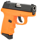 SCCY Industries CPX-3CBOR CPX-3 Sub-Compact Frame 380 ACP 10+1, 3.10 in Stainless Quadlock Barrel, Black Nitride Serrated Stainless Steel Slide, Orange Polymer Frame w/Finger Grooves, No Safety, Right Hand, Pistol