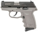 SCCY Industries CPX-3CBSG CPX-3 Sub-Compact Frame 380 ACP 10+1, 3.10 in Stainless Quadlock Barrel, Black Nitride Serrated Stainless Steel Slide, Sniper Gray Polymer Frame w/Finger Grooves, No Safety, Right Hand, Pistol