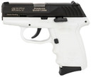 SCCY Industries CPX-3CBWT CPX-3 Sub-Compact Frame 380 ACP 10+1, 3.10 in Stainless Quadlock Barrel, Black Nitride Serrated Stainless Steel Slide, White Polymer Frame w/Finger Grooves, No Safety, Right Hand, Pistol