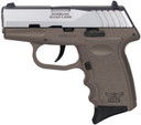 SCCY Industries CPX-3TTDE CPX-3 Sub-Compact Frame 380 ACP 10+1, 3.10 in Stainless Quadlock Barrel, Serrated Stainless Steel Slide, FDE Polymer Frame w/Finger Grooves, No Safety, Right Hand, Pistol