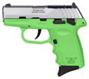 SCCY Industries CPX4TTLGRDRG3 CPX-4 RD 380 ACP 10+1 2.96 in Lime Green Polymer/Serrated Stainless Steel Slide/Finger Grooved Lime Green Polymer Grip, Pistol