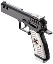 Tanfoglio IFG TFSTOCK2X9 Stock II Xtreme 9mm Luger 16+1/17+1, 4.44 in Black Polygonal, Rifled Barrel, Black Serrated Slide, Black Steel Frame w/Beavertail, White Polymer Grip, Pistol