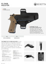 Beretta E0071A21580999UNI 92 OWB Black Polymer Belt Loop Fits Beretta 90 Series Compatible With All Barrel Lengths, Holster