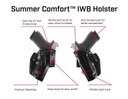 Galco SUM876RB Summer Comfort IWB Black Leather Belt Loop Fits Springfield Hellcat Pro Right Hand, Holster