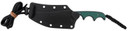 CRKT 2394 Minimalist Katana 3.56 in Fixed Plain Bead Blasted 8Cr13MoV SS Blade/ Green Resin Infused Fiber Handle Includes Lanyard, Knife