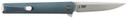 CRKT 7095 CEO Compact 2.61 in Folding Plain Satin 4116 SS Blade, Blue GRN Handle, Includes Pocket Clip, Knife