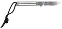 CRKT 7524 Testy 2.38 in Fixed Drop Point Plain Satin 420J2 SS Blade Skeletonized w/Chevron Texture Stainless Steel Handle Includes Lanyard/Sheath