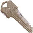 S.O.G SOGKEY102CP Key 1.50 in Folding Plain Drop Point Satin 5Cr13MoV SS Blade/ Brass Stainless Steel Handle, Knife