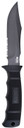 S.O.G SOGM37K Seal Pup 4.75 in Fixed Clip Point Part Serrated Powder Coated AUS-8A SS Blade Black w/Raised Diamond Pattern GRN Handle Includes Sheath, Knife