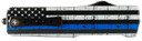 Templar SABTB32 Premium Lightweight Small 3 in Fixed OTF Drop Point Plain Black Oxide Stonewashed Powdered D2 Steel Blade/4.50 in Black & White w/Blue Line Anodized Aluminum Handle, Knife