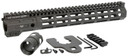 Midwest Industries MINF135 Night Fighter 13.50 in M-LOK Black Hardcoat Anodized Aluminum Includes Barrel Wrench, Nut, & 5 Slot Rail