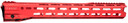 Strike Industries GRIDLOKLITE17RED GridLok Lite with Quick Rail Detach System 17 inL 1.57 inD M-LOK Red Aluminum for AR-15