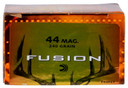 Federal F44SF1 Fusion 44RemMag 240gr Fusion Soft Point 20 Per Box/10 Case Centerfire, Handgun Ammunition