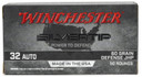 Winchester W32AST Silvertip 32ACP 60gr Jacketed Hollow Point 50 Per Box/10 Case Centerfire, Handgun Ammunition