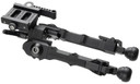 Accu-Tac BRASQDG204 BR-4 G2 Arca Spec Bipod made of Black Hardcoat Anodized Aluminum with ARCA Style Rail Attachment, Steel Feet & 5.75 in-8.25 in Vertical Adjustment