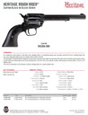 Heritage Mfg RR22B6BBK Rough Rider 22 LR 6 Shot, 6.50 in Black Oxide Steel Barrel, Black Steel Frame, Black Oxide Cylinder, Black Laminate Wood Grip, Hammer/Thumb Safety, Exposed Hammer , Revolver