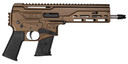 Diamondback DB1614L071 DBX CF 5.7x28mm 20+1 8 in Threaded Barrel w/DBX Muzzle Device, Midnight Bronze Cerakote Finish, Hard Coat Anodized M-Lok Handguard, Mil-Spec Trigger, Black Magpul MOE K Grip, Pistol