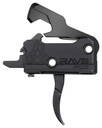 Rise Armament T017PCCBLK Rave, Pistol Caliber Carbine Single-Stage Curved Trigger with 3.50 lbs Draw Weight & Black Nitride Finish for AR-Platform