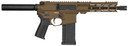 CMMG PE54A8879MB Banshee MK4 5.7x28mm 40+1 8", Midnight Bronze Rec, Buffer Tube (No Brace), EML7 M-LOK Handgaurd, Polymer Grip, Zeroed Linear Compensator