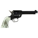 Heritage Rough Rider, Single Action Revolver, TALO Exclusive, 22 LR, 4.75 in Barrel, Alloy Frame, Matte Finish, Black, Fixed Sights, Laser Engraved Wood Grips, 6 Rounds RR22B4-CLAW