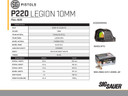 Sig Sauer 220R510LEGIONR2 P220 Full Size Legion 10mm Auto 8+1 5in, Legion Gray Elite Cerakote, Picatinny Rail Frame, Romeo 1 Cut Slide, Black G10 Grip, X-Ray Sights