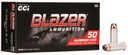 CCI 3564 Blazer 44Rem Mag 240gr Jacketed Hollow Point 50 Per Box/20 Case Centerfire, Handgun Ammunition