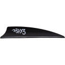 Bohning X3 Vanes Black 2.25 in. 100 pk. 101052BK225