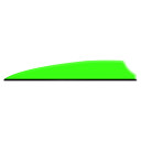 Q2i Fusion X-II Vanes Neon Green 3 in. 100 pk. Q07043