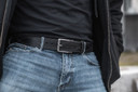 Magpul MAG127600146 Tejas EL, Pistolero Black Bull Hide 46 in 1.50 in Wide Buckle Closure