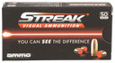 Ammo Inc 9124TMCSTRKRED50 Streak Visual (RED) 9mm Luger 124gr Total Metal Case 50 Per Box/20 Case Centerfire, Handgun Ammunition