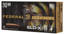 Federal P243ELDX1 Premium ELD-X 243Win 90gr 20 Per Box/10 Case Centerfire, Rifle Ammunition