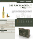 Sellier & Bellot SB300BLKXA eXergy 300Blackout 110gr TAC EX Blue 20 Per Box/50 Case Centerfire, Rifle Ammunition