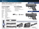 Smith & Wesson 3015613 Slide Assembly Shield Fits S&W Shield/Shield Plus Optic Ready 9mm Luger Black Armornite Stainless Steel 3-Dot White Sights