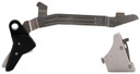 Timney Triggers ALPHAGLOCK34LRGSILVR Alpha Competition 45 ACP/10mm Auto, Silver Straight Trigger, Compatible w/Glock Gen3-4