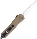 CobraTec Knives SWTPFS3DNS FS-3 We The People Small 2.75 in OTF Drop Point Plain Aluminum Cerakoted D2 Steel Blade, Tan inWe The People in Aluminum Handle, Knife