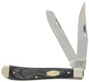 Old Timer 1135990 Heritage Series Trapper 940T 3 in Folding Clip Point/Spey Plain D2 Steel Blade, 3.70 in Gray Wood Laminate Handle, Knife