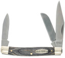 Old Timer 1149100 Heritage Series Middleman 340T 2 in 1.70 in 2.40 in Folding Clip Point/Pen/Sheepsfoot D2 Steel Blade, 3.70 in Gray Wood Laminate Handle, Knife