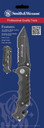 Smith & Wesson Knives SWBG10SCP Border Guard 3.50 in Folding Part Serrated Stainless Steel Blade 4.80 in Aluminum/G10 Handle Includes Pocket Clip, Knife