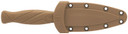 Smith & Wesson Knives 1100073 H.R.T. Flase Edge 2.75 in Fixed Plain Black Oxide Stainless Steel Blade FDE Rubber Handle Includes Sheath, Knife