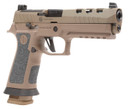 Sig Sauer 320X59DH3 P320 XFive DH3 9mm Luger 21+1 5 in Black Bull Barrel, Coyote Cerakote DH3 Custom Works Optic Ready Slide, Coyote Cerakote DH3 SS Frame w/Picatinny Rail & Beavertail, Coyote TXG Grips, Pistol