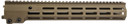 Geissele Automatics 05650S Super Modular Rail MK16 13.50 in M-LOK, Desert Dirt Aluminum for AR Platform, Barrel Nut Included