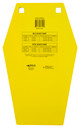 Caldwell 1116693 C 10 in Coffin CP4 Yellow Powder Coat AR500 Steel Hanging