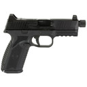 FN 66101375 510 Tactical Full Size Frame 10mm Auto 22+1, 4.71 in Black Target Crown Steel Barrel, Black PVD Optic Cut/Serrated Steel Slide & Polymer Frame w/Picatinny Rail, Pistol