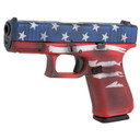 Glock 19 M.O.S. GEN 5, Semi-automatic, Striker Fired, Compact, 9MM, 4.02 in Barrel, Cerakote Finish, Red/White/Blue Battle Worn Flag, 15 Rounds, 3 Magazines PA195S204MOS-RWBBWFL