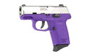 SCCY CPX-2 Gen 3, Double Action Only, Semi-automatic, Polymer Frame Pistol, Compact, 9MM, 3.1 in Barrel, Matte Finish, Natural Stainless Slide, Purple Frame, 3 Dot Sights, 10 Rounds, 2 Magazines, BLEM (Broken Rear Sight) CPX-2TTPUG3