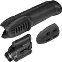 ADAPTIVE TACTICAL AT02900 EX Performance Forend with 300 Lumen Flashlight, Black Polymer, Concealed 2 in Picatinny, Fits Remington 870/1100/11-87