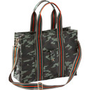 Bulldog Cases Cross Body Style Purse BDP-043, Black/Green/Brown Camo Pattern with Stripes, Universal Fit Holster Included BDP-043