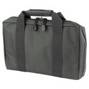 NCSTAR Discreet Pistol Case CPB2903, Nylon, Black, Two Padded Handgun Compartments, Six Elastic Mag Loops